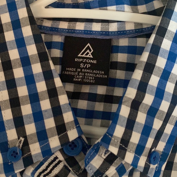 Ripzone Black Blue Button Shirt - Picture 3 of 4